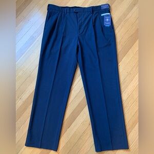NWT Croft & Barrow Men's Navy Blue Classic True Comfort Dress Pants 40x32